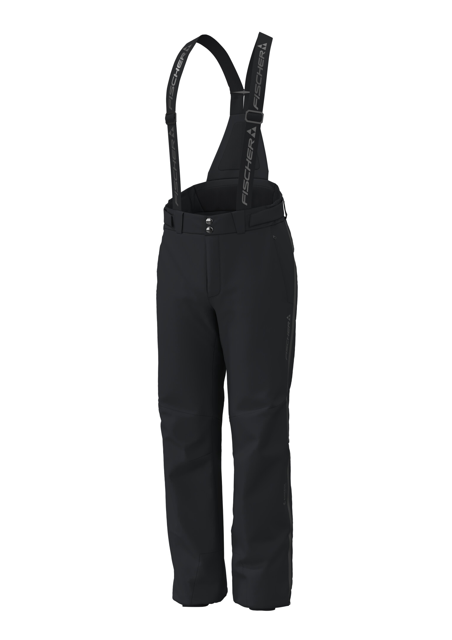 PREMIER FULL ZIP UNISEX SKIPANTS SHORT CUT BLACK | Fischer Sports